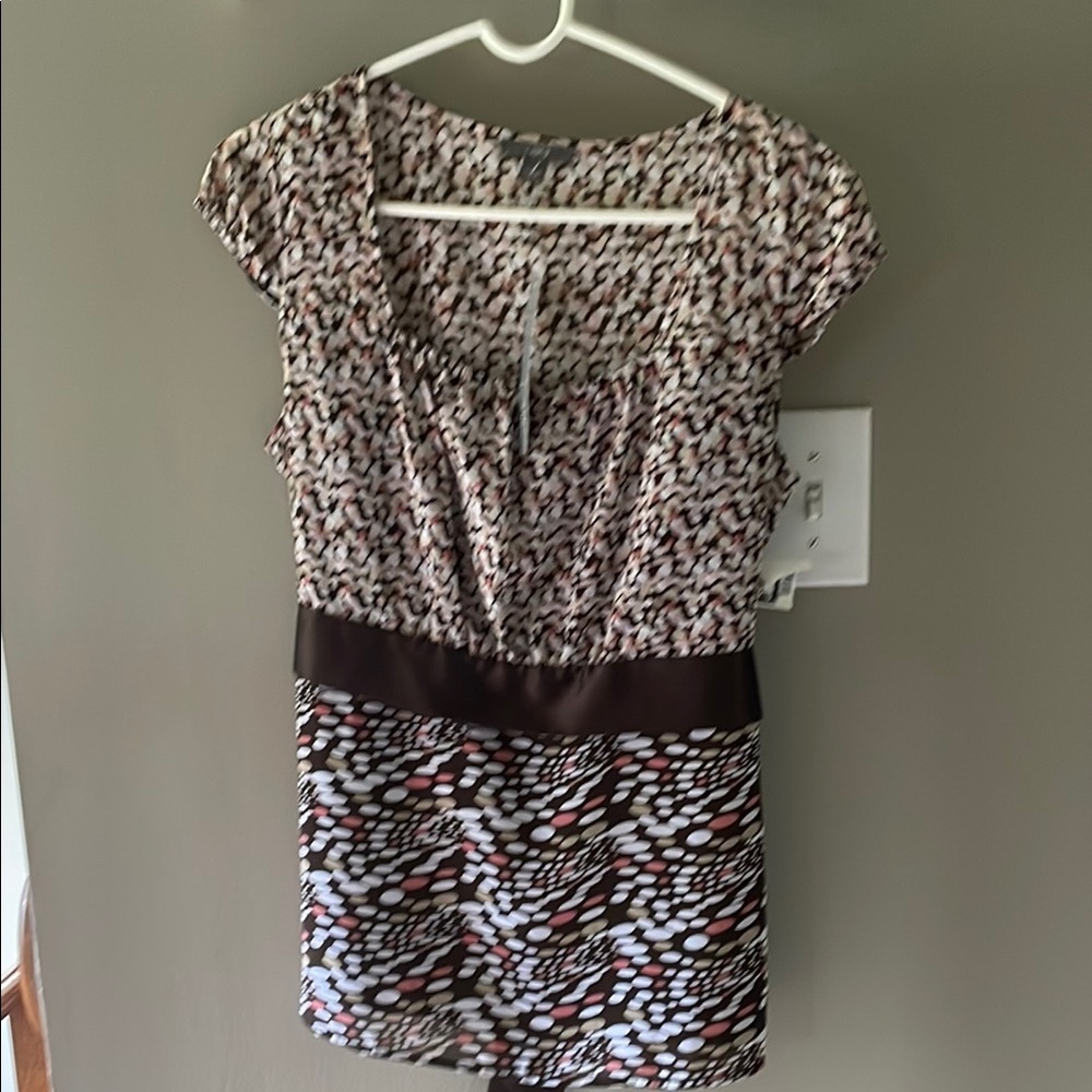 Apt. 9 Multicolor Abstract Blouse With Bro Accent… - image 2